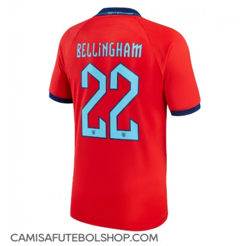 Camisa de time de futebol Inglaterra Jude Bellingham #22 Replicas 2º Equipamento Mundo 2022 Manga Curta